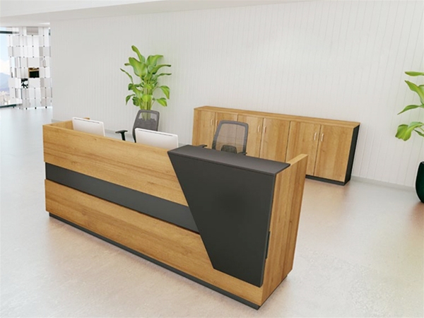 办公室家具前台木桌定制